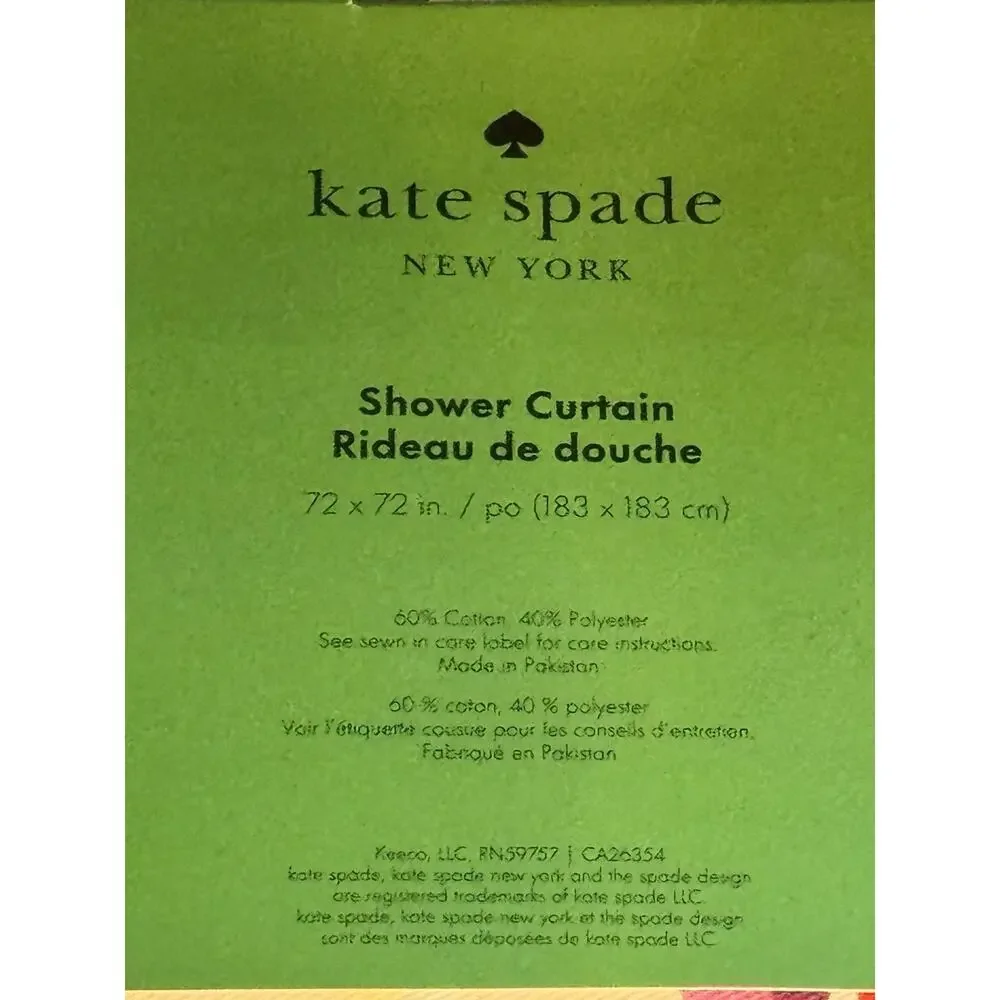 Kate Spade New York Multi Color Cherries Fabric Shower Curtain Rainbow Pride